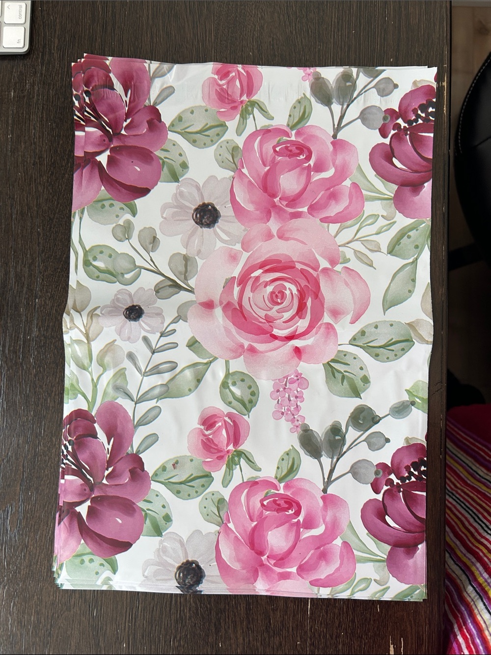 Floral Pink Shipping Mailer - Decorative Poly Mailer (pack of 7)